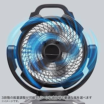 サンワサプライ　大型作業用ファン 充電式 FAN-W1BK【大型作業用ファン（充電式・自動首振り機能付き）】夏